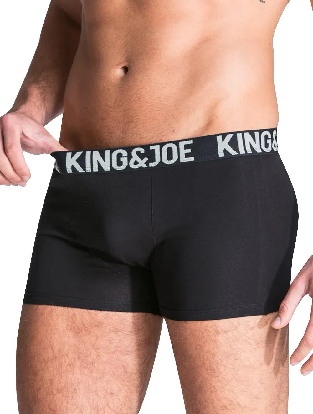 Cueca King & Joe Boxer Lisa Logo Preta Pack 2UN