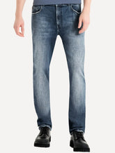 Calça Ellus Jeans Masculina Skinny Sprouting LY Metal Zetex Azul Médio