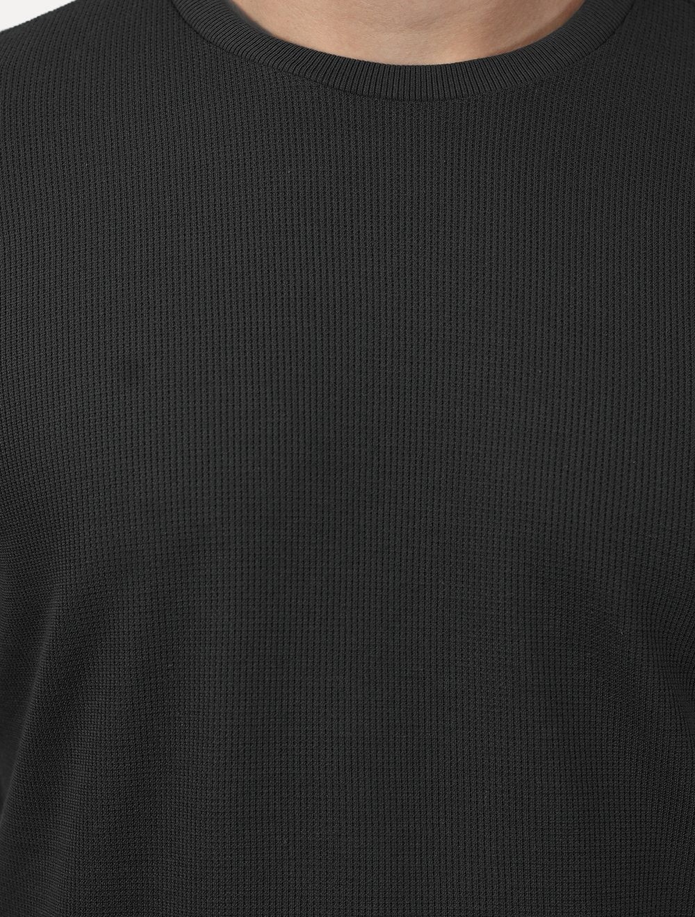Camiseta King & Joe Masculina Slim Textura Tricot Chumbo