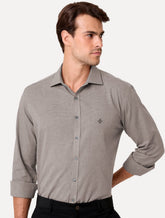 Camisa Dudalina Masculina Comfort Superfine Cotton Milano Marrom Escuro