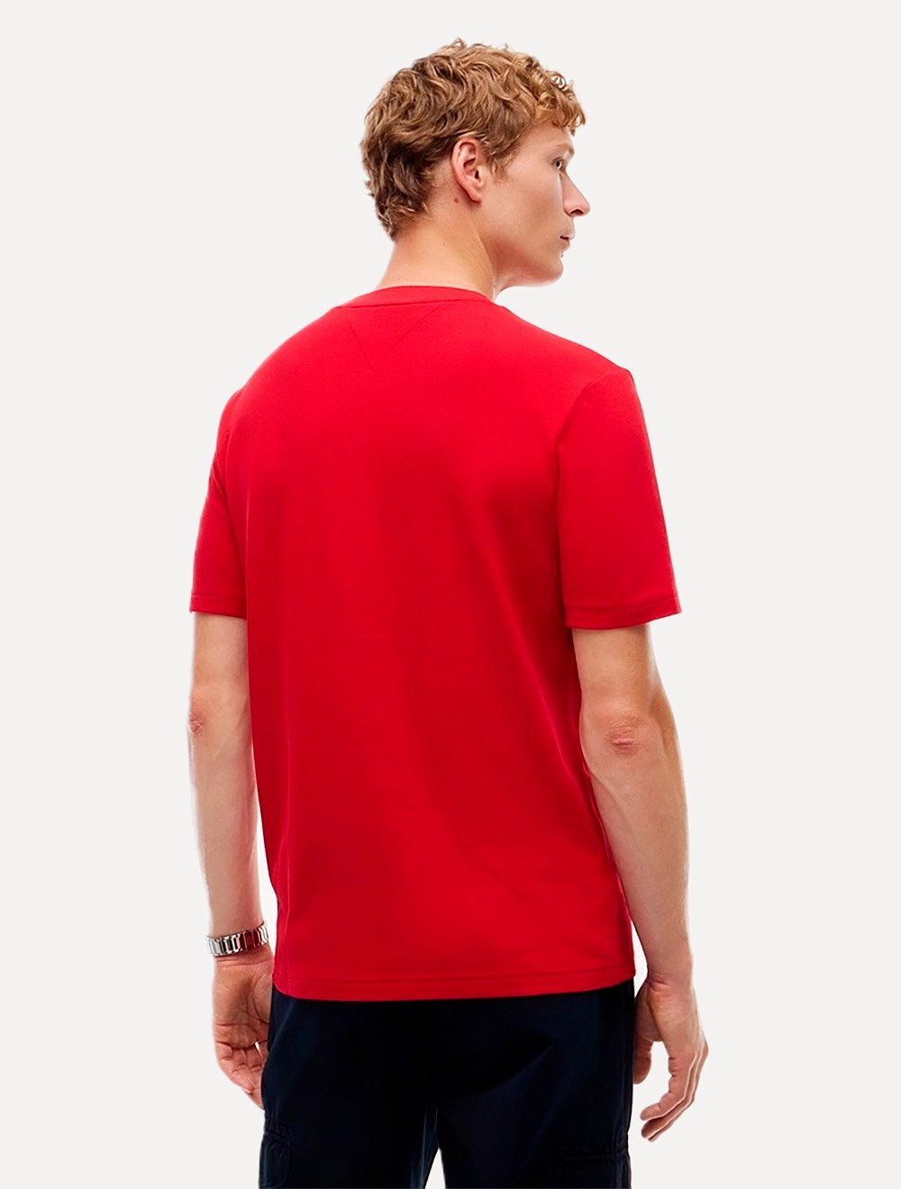 Camiseta Tommy Hilfiger Masculina Regular Piquet Pocket Vermelha