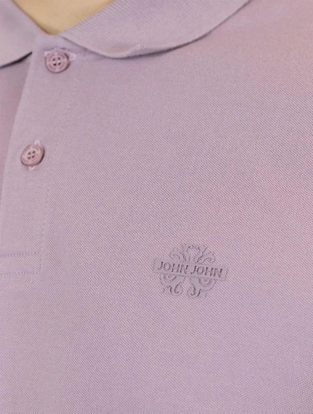 Polo John John Masculina Light Transfer Rosa Médio