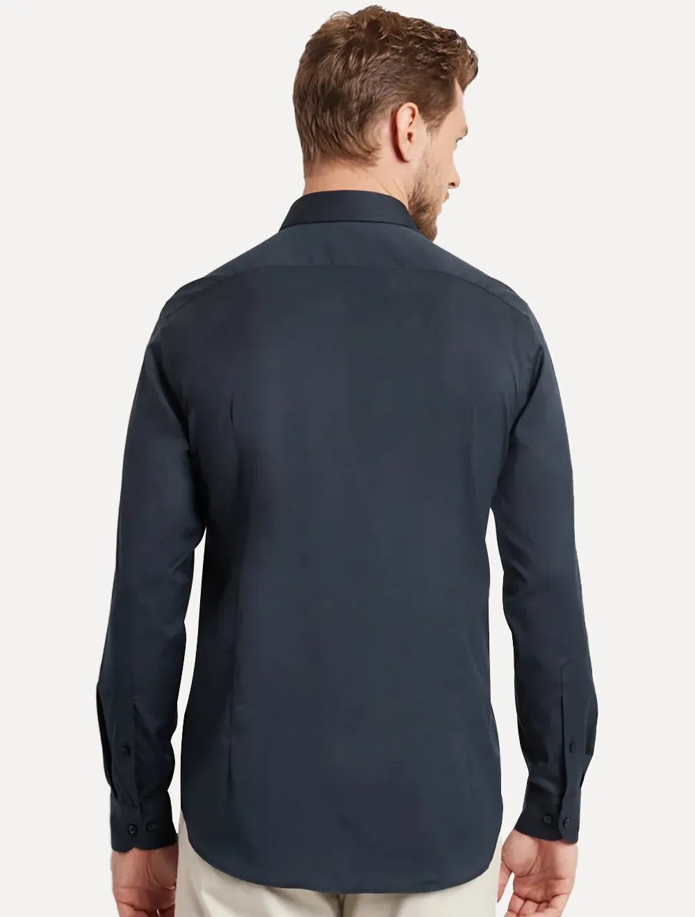 Camisa Aramis Masculina Cosmo Stretch Algodão Poliamida Azul Marinho