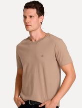 Camiseta John John Masculina Slim Fit One Cáqui Médio
