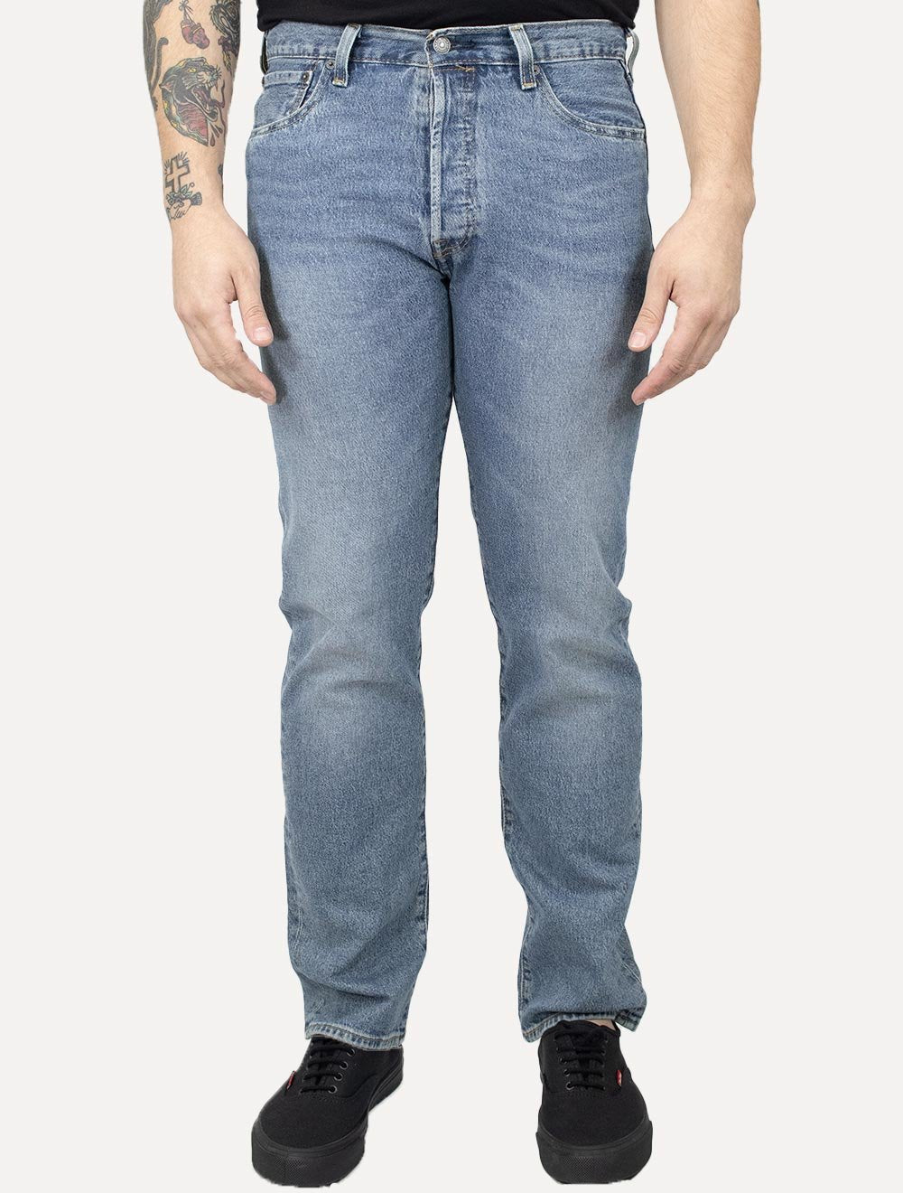 Calça Levis Jeans Masculina 501 Original Stretch Mid Rise Clara