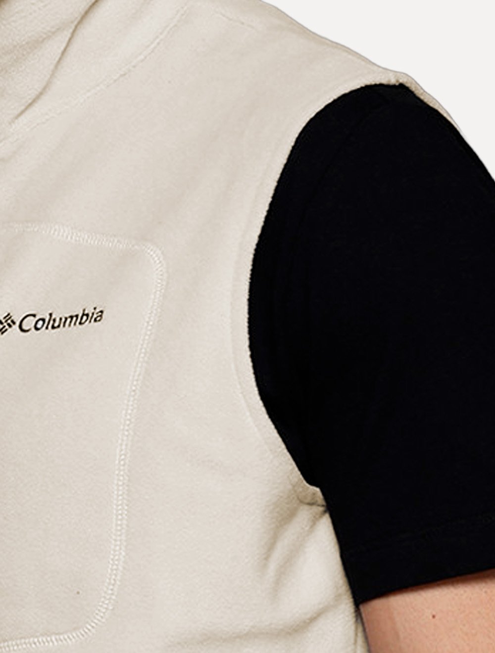 Colete Columbia Masculino Fleece Fast Trek Cáqui Claro