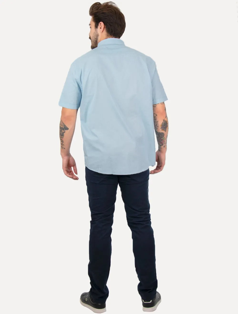Camisa Aramis Masculina Regular Fio a Fio Azul Claro
