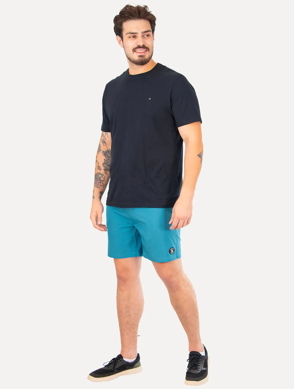 Short Original Penguin Masculino D'Água Logo Patch Azul