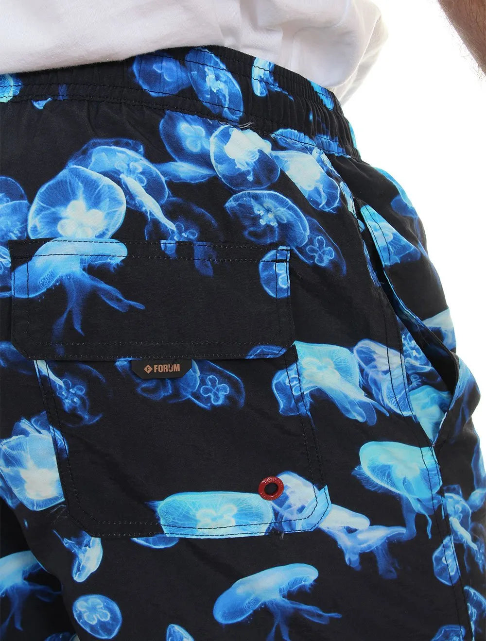 Bermuda Forum Masculina D'Água Beachshort Jellyfish Azul Marinho