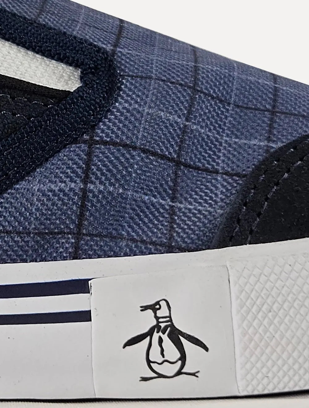 Tênis Original Penguin Masculino Slip On Xadrez Azul Marinho