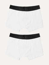 Cueca King & Joe Boxer Lisa Black Logo Branca Pack 2UN AC26701 00002