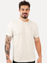 Camiseta King & Joe Masculina Good Day Logo Peito Off White