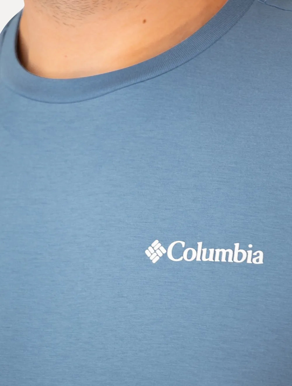 Camiseta Columbia Masculina Light Logo Azul Médio