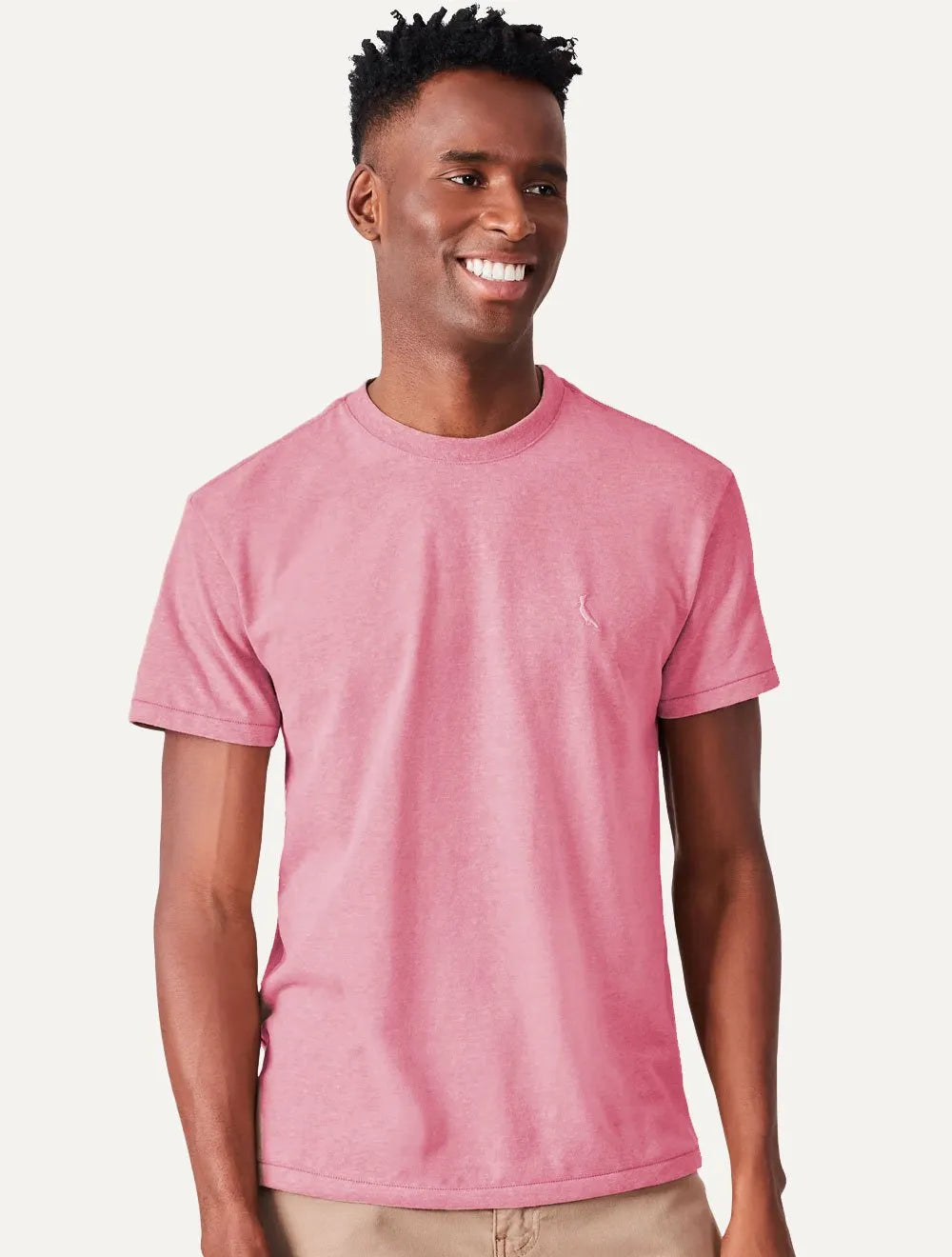 Camiseta Reserva Masculina Regular Mescla Touch Rosa