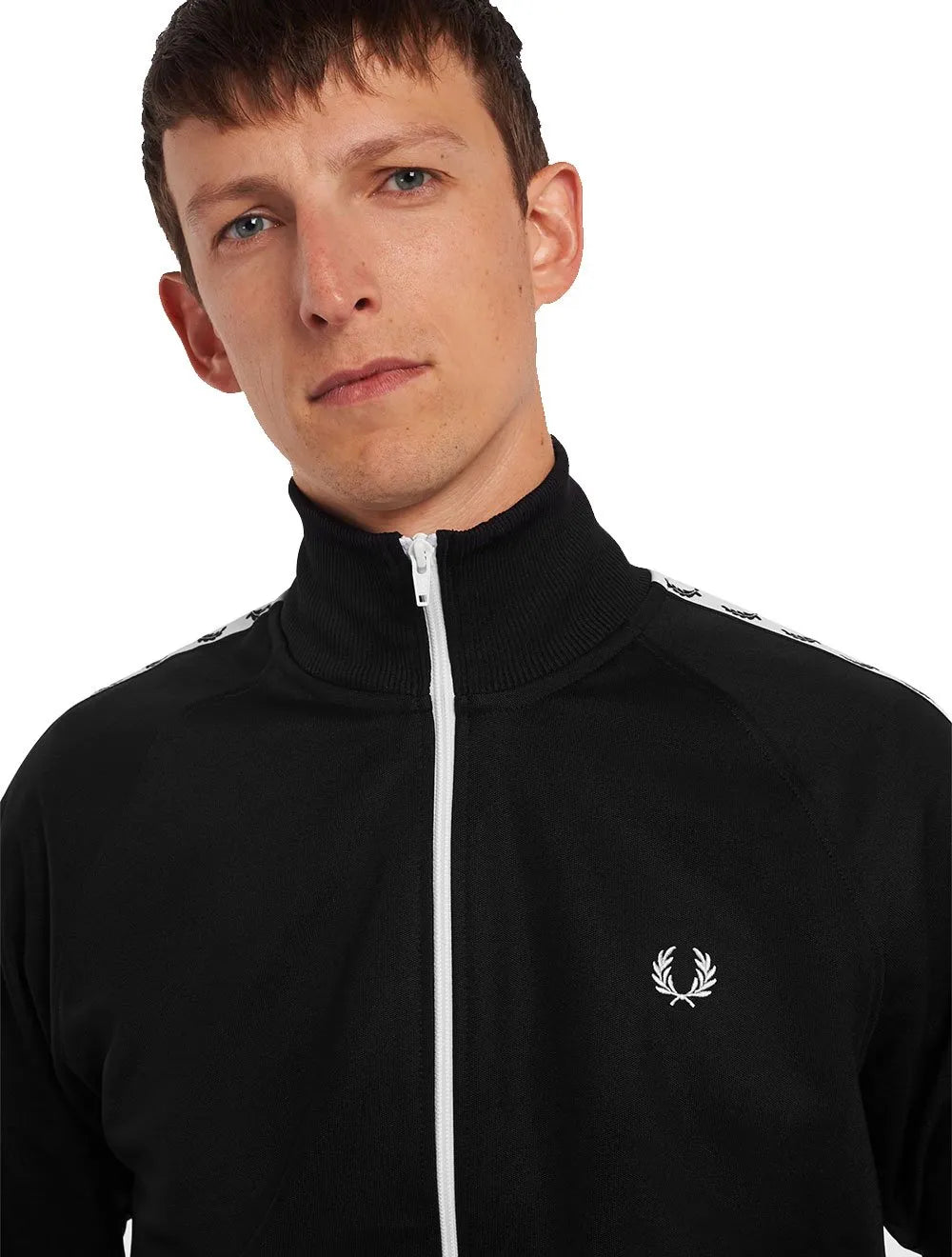 Jaqueta Fred Perry Masculina Regular Taped Track Preta