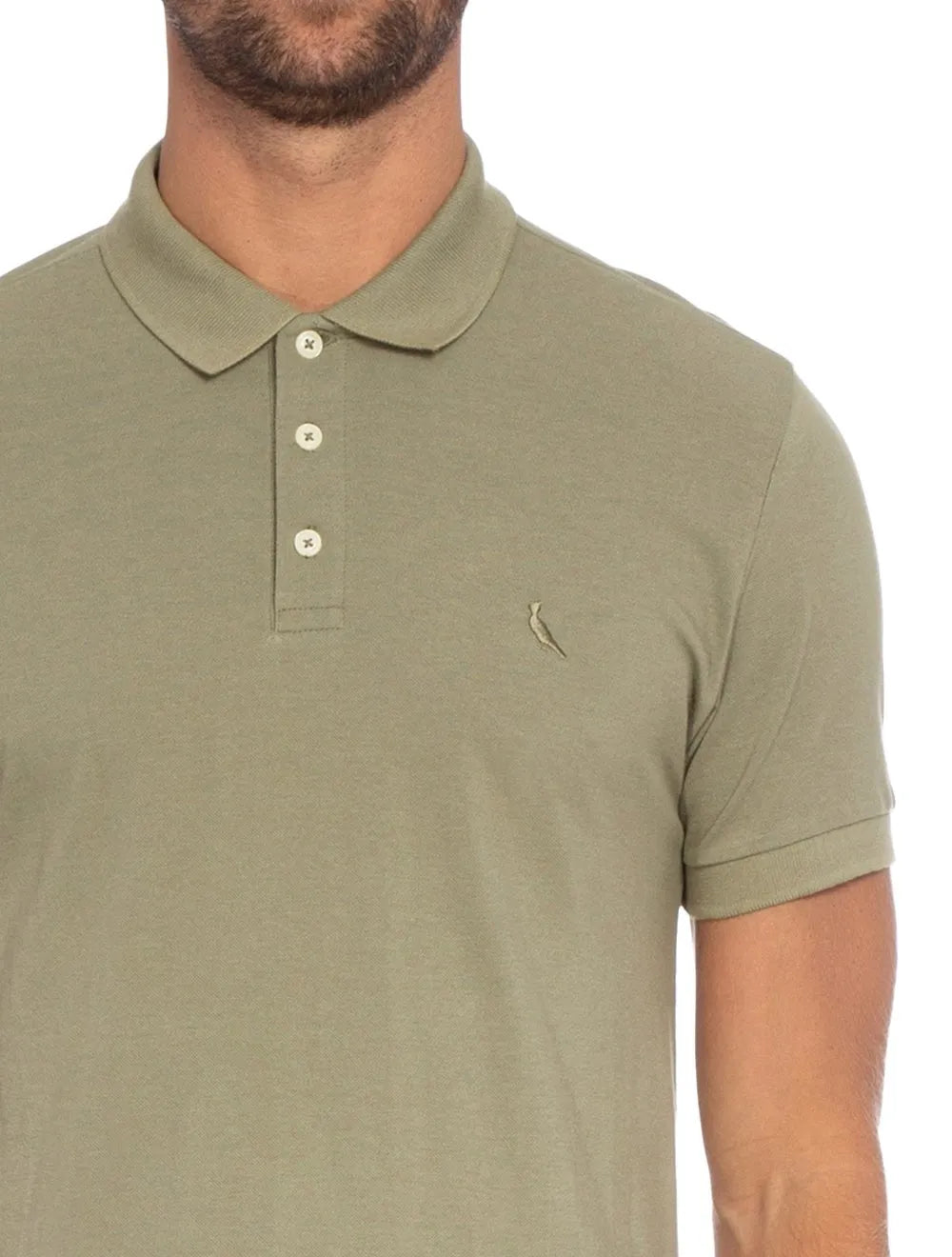 Polo Reserva Masculina Piquet Clássica Verde Militar