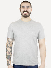 Camiseta Calvin Klein Masculina Flame Bordado CK Cinza Mescla