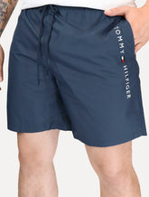 Short Tommy Hilfiger Masculino Long Drawstring Core Logo Azul Médio
