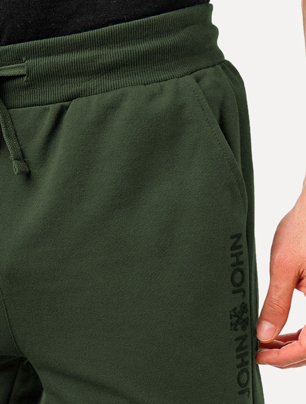 Calça John John Moletom Masculina New Basic Rusty Verde Escuro
