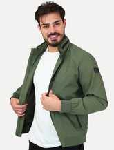 Jaqueta King & Joe Masculina Nylon Premium Capuz Verde Militar