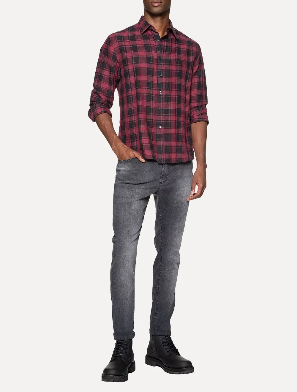 Calça Ellus Jeans Masculina Slim Sprouting Black Stone Preta