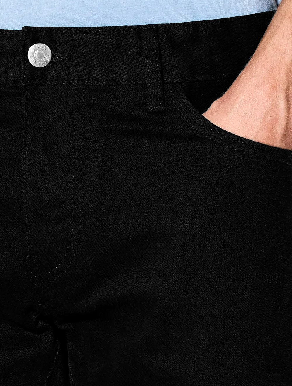 Calça Jeans Armani Exchange Masculina J14 Fleece Slim 5 Pockets Preta