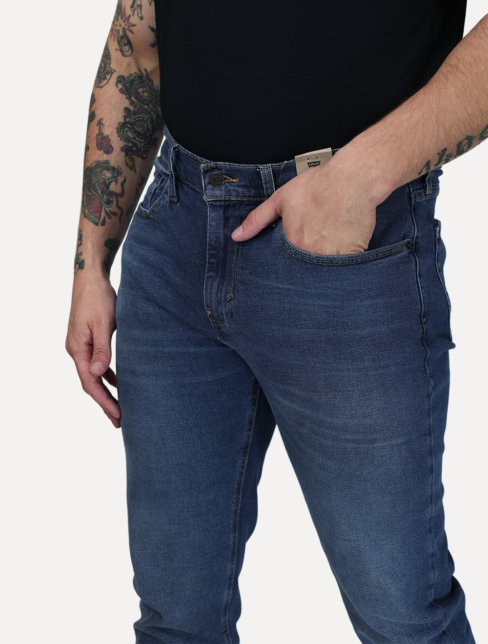 Calça Levis Jeans Masculina 514 Straight Faded Blue Azul Medio
