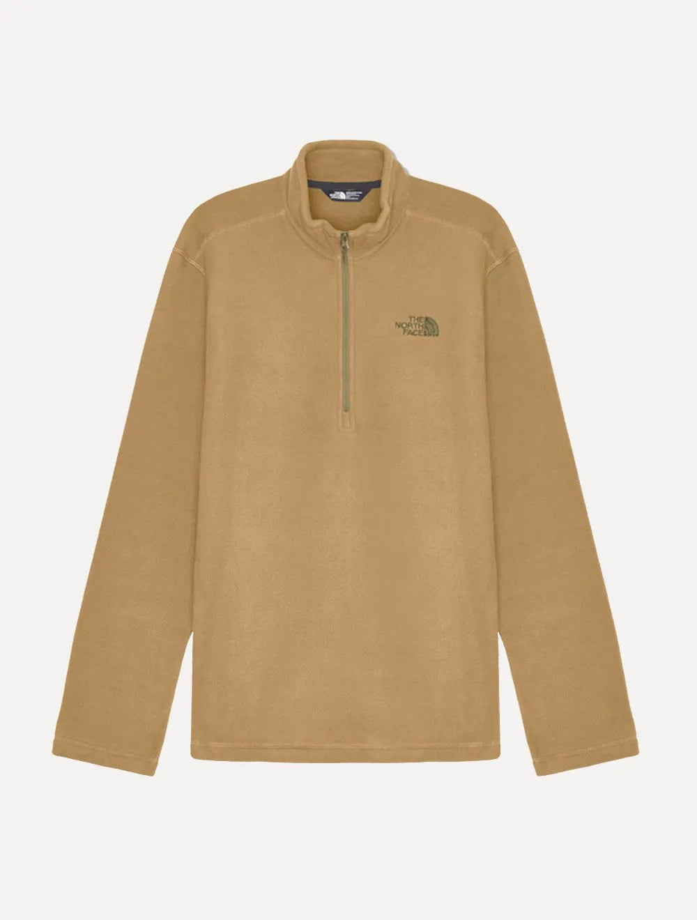 Blusa The North Face Fleece TKA 100 Glacier 1/4 Zip Dark Logo Marrom