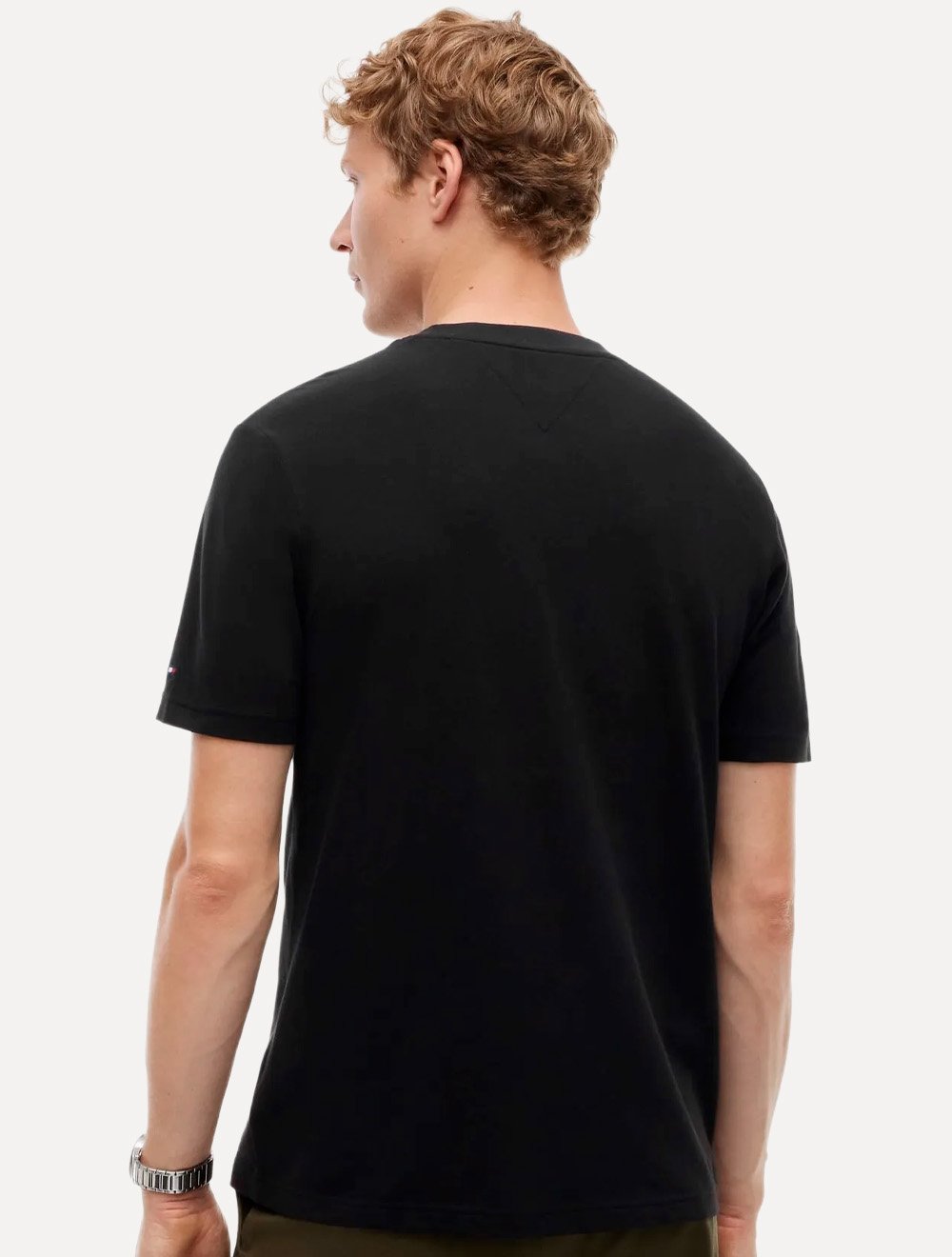Camiseta Tommy Hilfiger Masculina Regular Piquet Pocket Preto