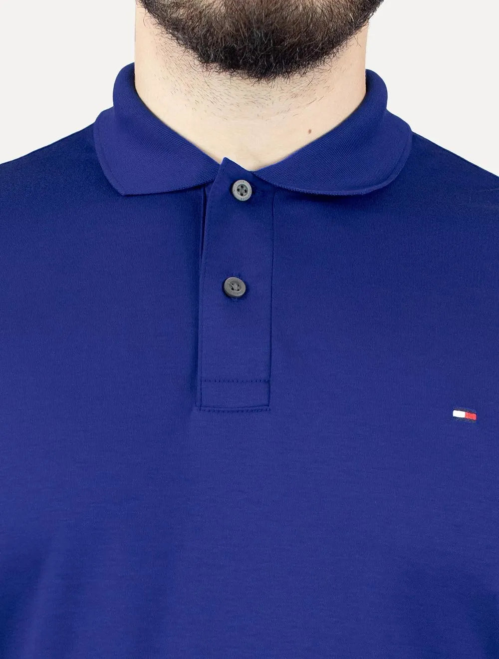 Polo Tommy Hilfiger Masculina Malha Liquid Cotton Seasonal Azul Royal