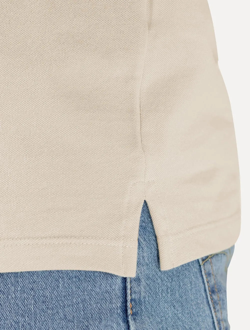 Polo Dudalina Piquet Essentials Cotton Básica Modal Cáqui Claro