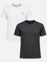 Kit Camisetas Tommy Hilfiger/Aramis | Branca/Grafite Mescla