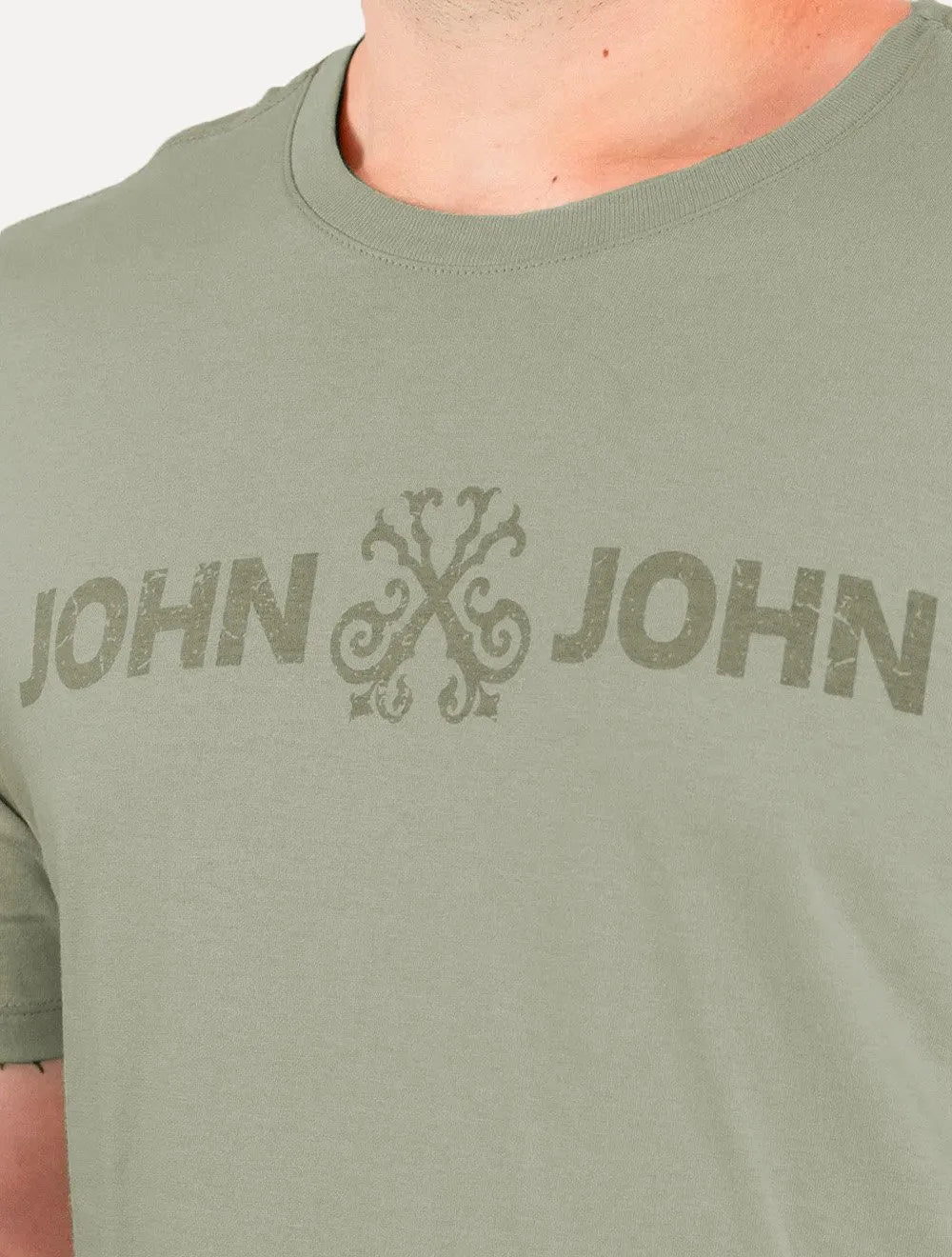 Camiseta John John Masculina JJ Basic Logo Rusty Verde Médio