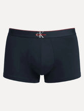 Cueca Calvin Klein Low Rise Trunk Cotton New Re Issue Red Logo Azul Marinho