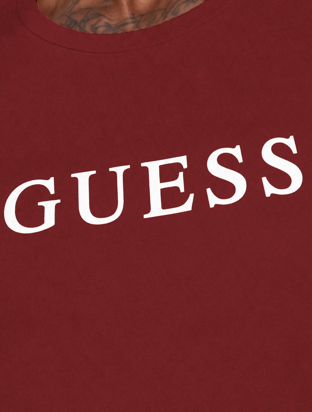 Camiseta Guess Feminina Silk Classic Logo Vermelha