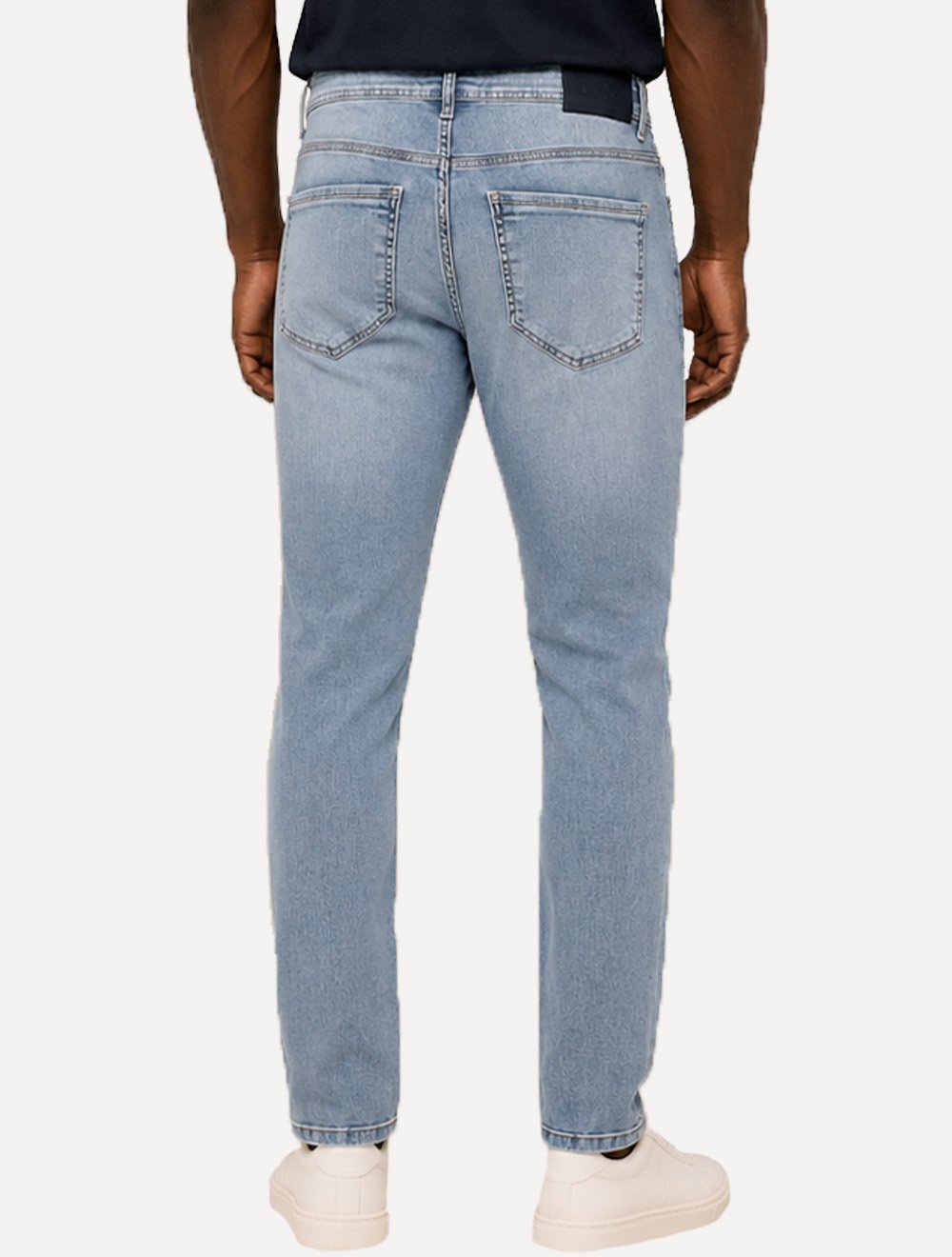 Calça Dudalina Jeans Masculina Slim Denim Dry Delave Jeans Claro
