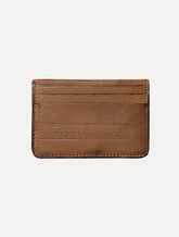 Carteira Calvin Klein Jeans Porta Cartão CKJ Basic Havana Couro Marrom