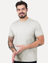 Camiseta Aramis Masculina Basic Silk Blend Modal Cinza Claro