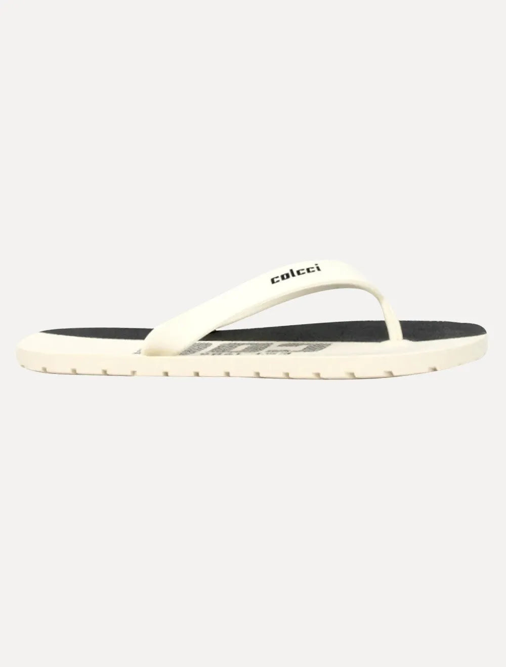 Chinelo Colcci Masculino Neto Maxi Logo Off White/Preto
