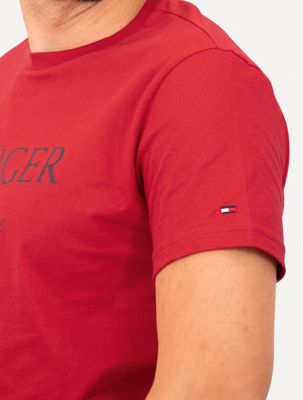 Camiseta Tommy Hilfiger Masculina Big Logo Est.1985 Vermelha