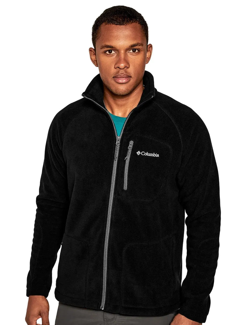 Jaqueta Columbia Masculina Fleece Fast Trek II Full Zip Preta