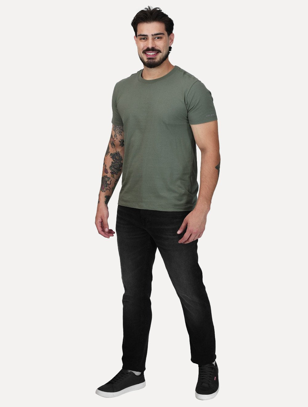 Camiseta John John Masculina Slim Fit Simple Verde Claro