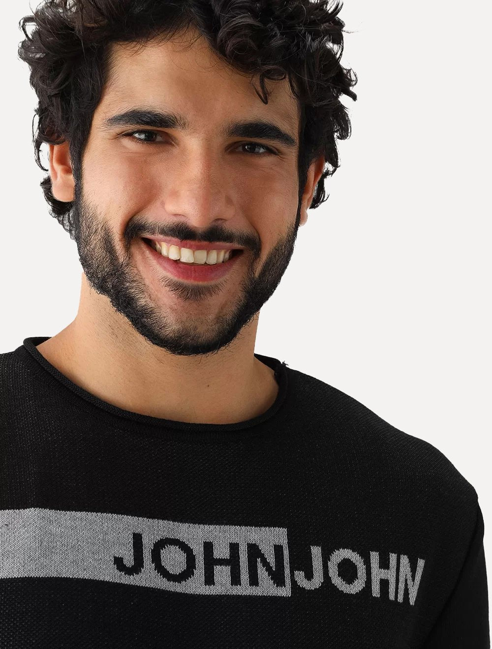 Tricot John John Masculino J Sash Preto Mescla