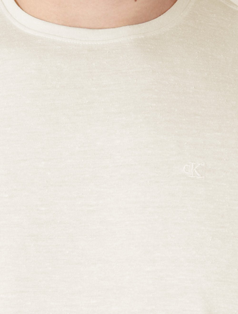 Camiseta Calvin Klein Jeans Masculina Botonê Off White