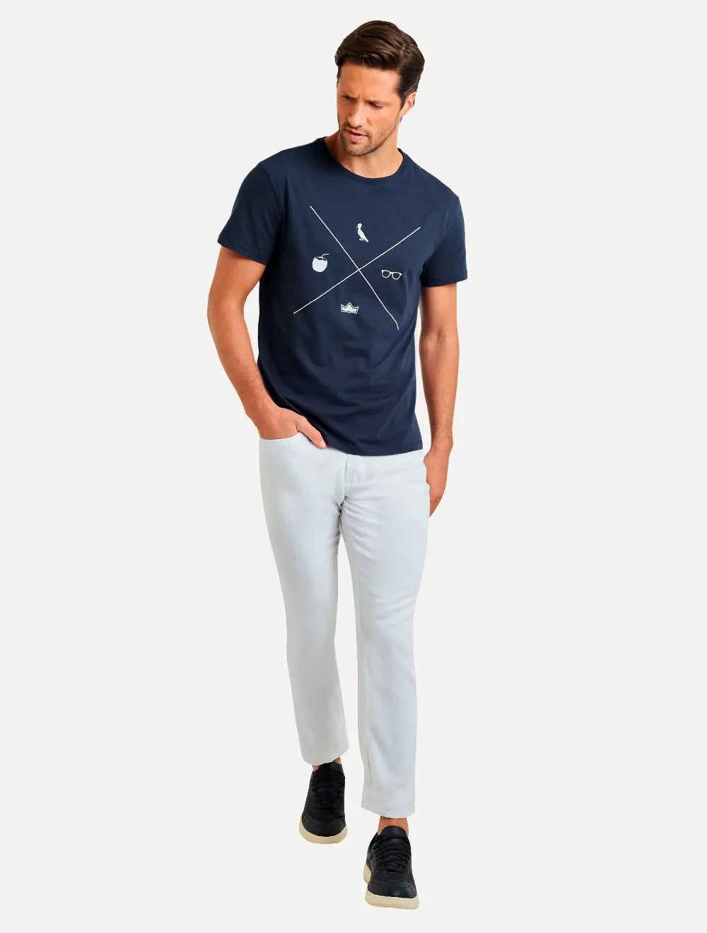Camiseta Reserva Masculina A Maior Tardezinha Azul Marinho