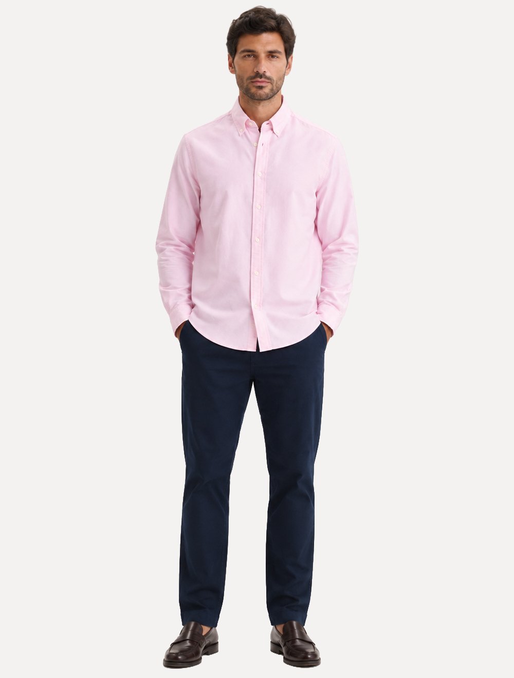 Camisa Tommy Hilfiger Masculina Regular Core Oxford Rosa