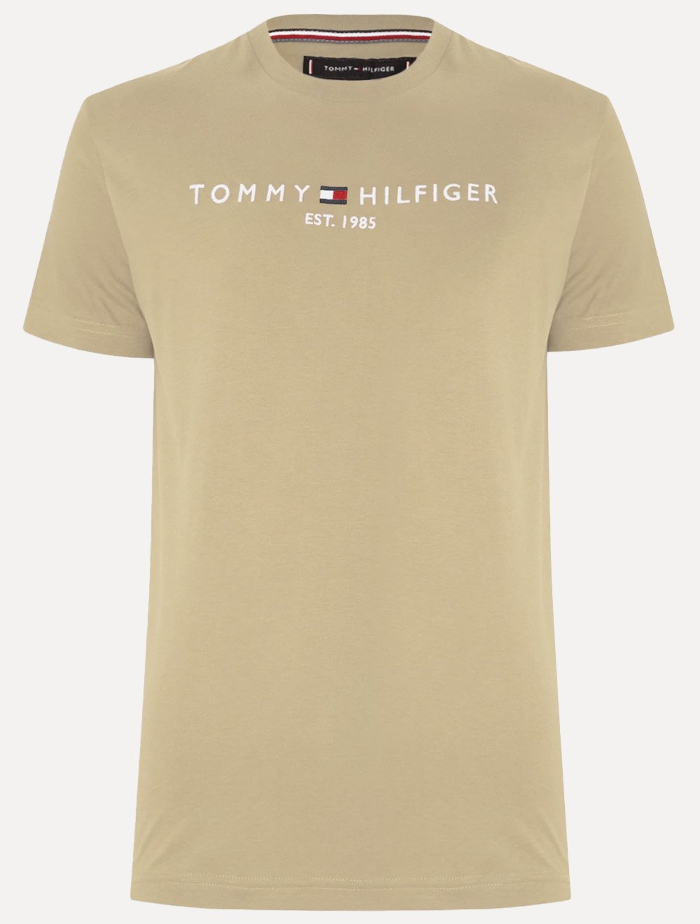 Camiseta Tommy Hilfiger Masculina Core Logo Tee Marrom Claro