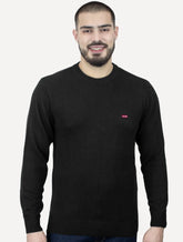Suéter Levis Masculino Crewneck Classic Housemark Logo Preto