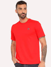 Camiseta Lacoste Masculina Basic Sport Quick Dry Vermelha