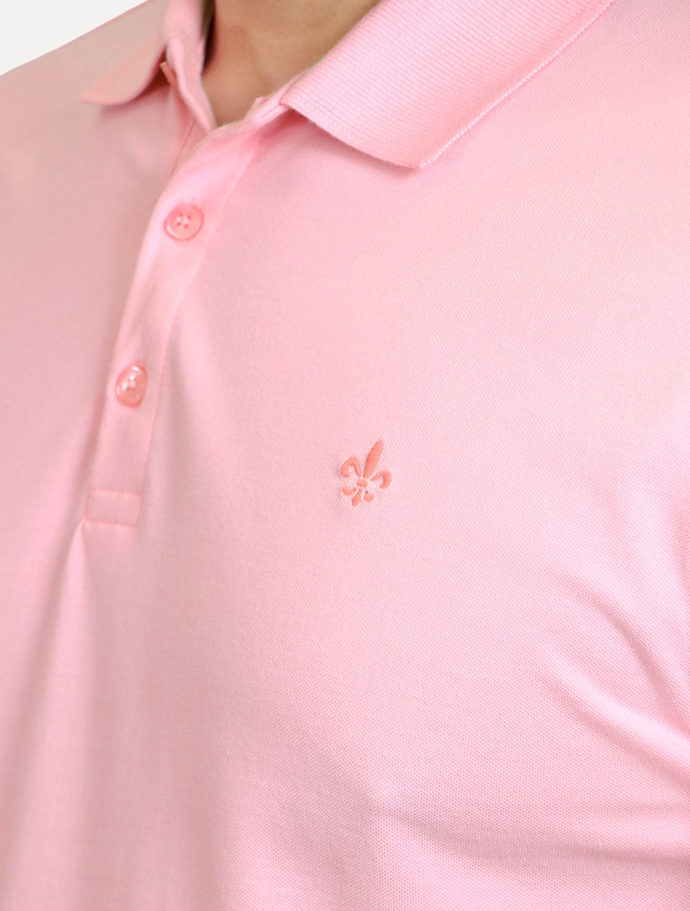 Polo Dudalina Piquet Essentials Cotton Basica Modal Rosa Claro